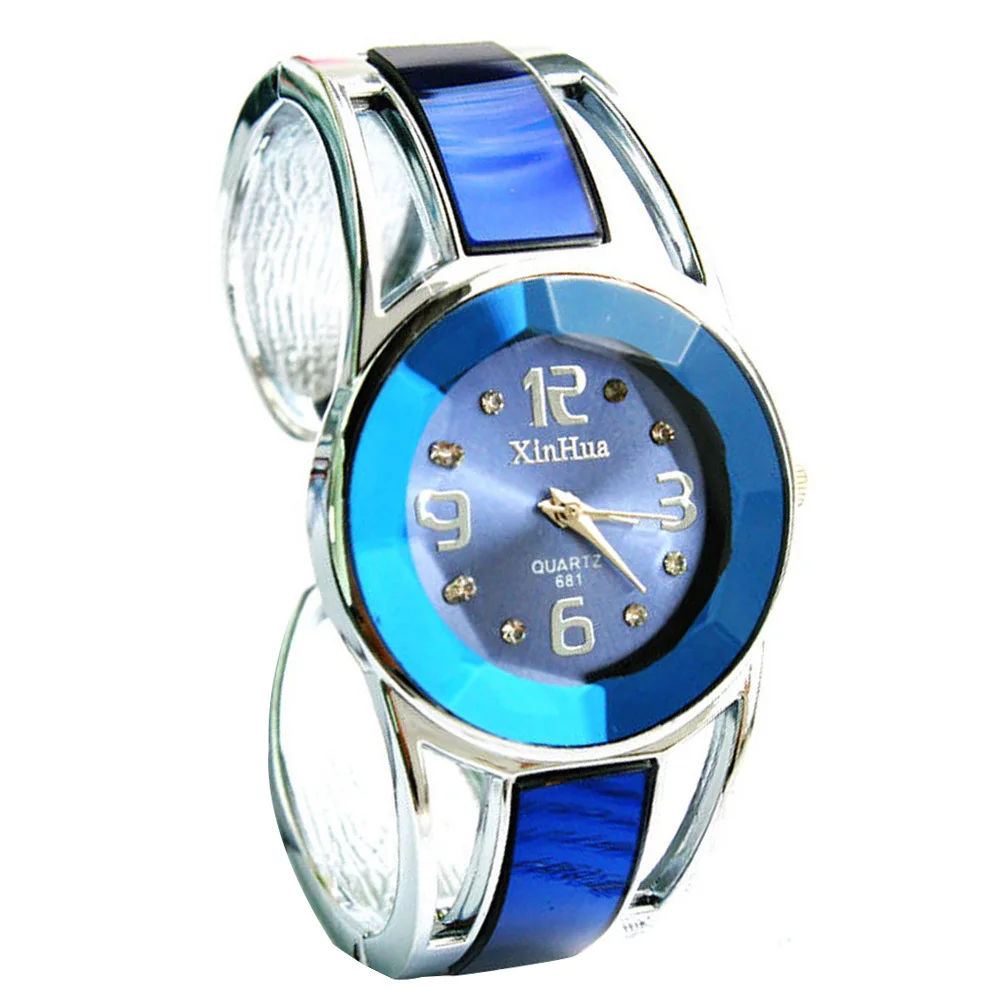 relojes mujer 2015 relogio feminino Fashion Womens Alloy Band Quartz Analog Round Dress Bracelet Wrist Watch jewelry watches