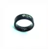 Tungsten Black Ceramic Rings Brushed Comfort Fit Flying bat pattern for boy and mens