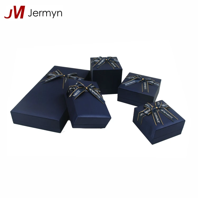paper jewellery box gift packaging box with ribbon bow tie