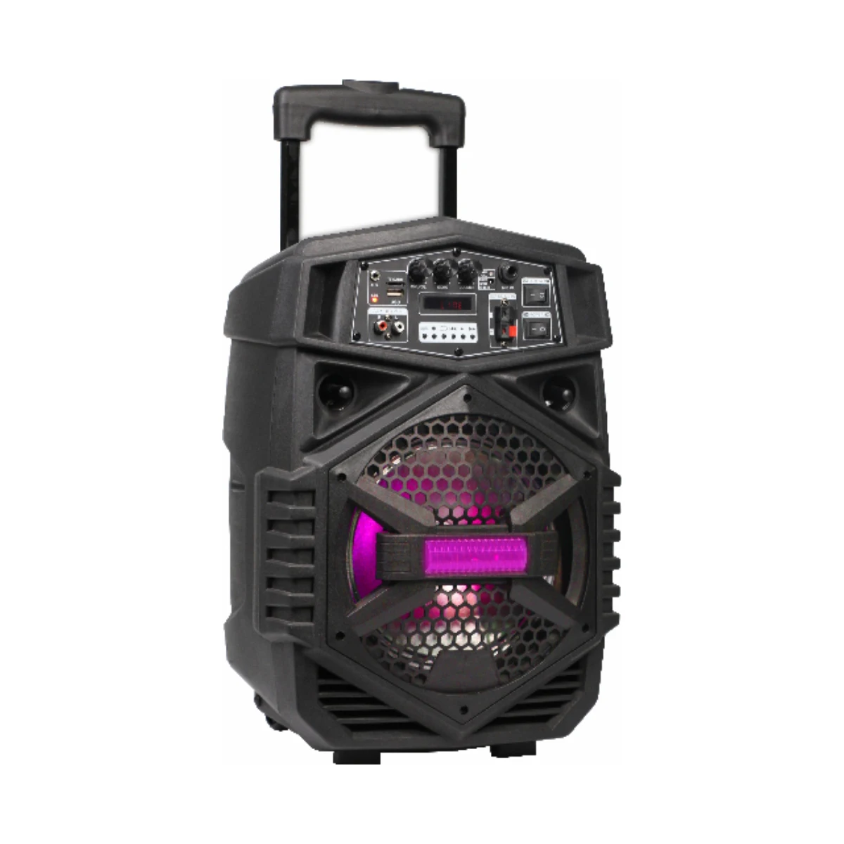professional 10 inch outdoor active durable amplifier speaker with telescoping handle - ANKUX.COM