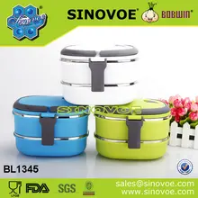 Square shape Stainless steel double wall bento boxs
