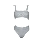 polka dot print sexy sling beachwear high waist beach bikini set