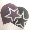 Customized unisex reflective print fashion star logo hat