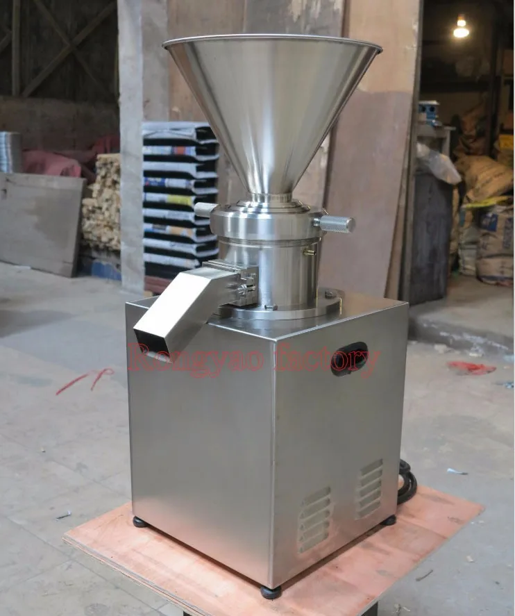 Commercial Industrial Small Lab Chemical Almond Nut Sesame Cocoa Peanut  Butter Walnut Jelly Colloid Mill Making Machine