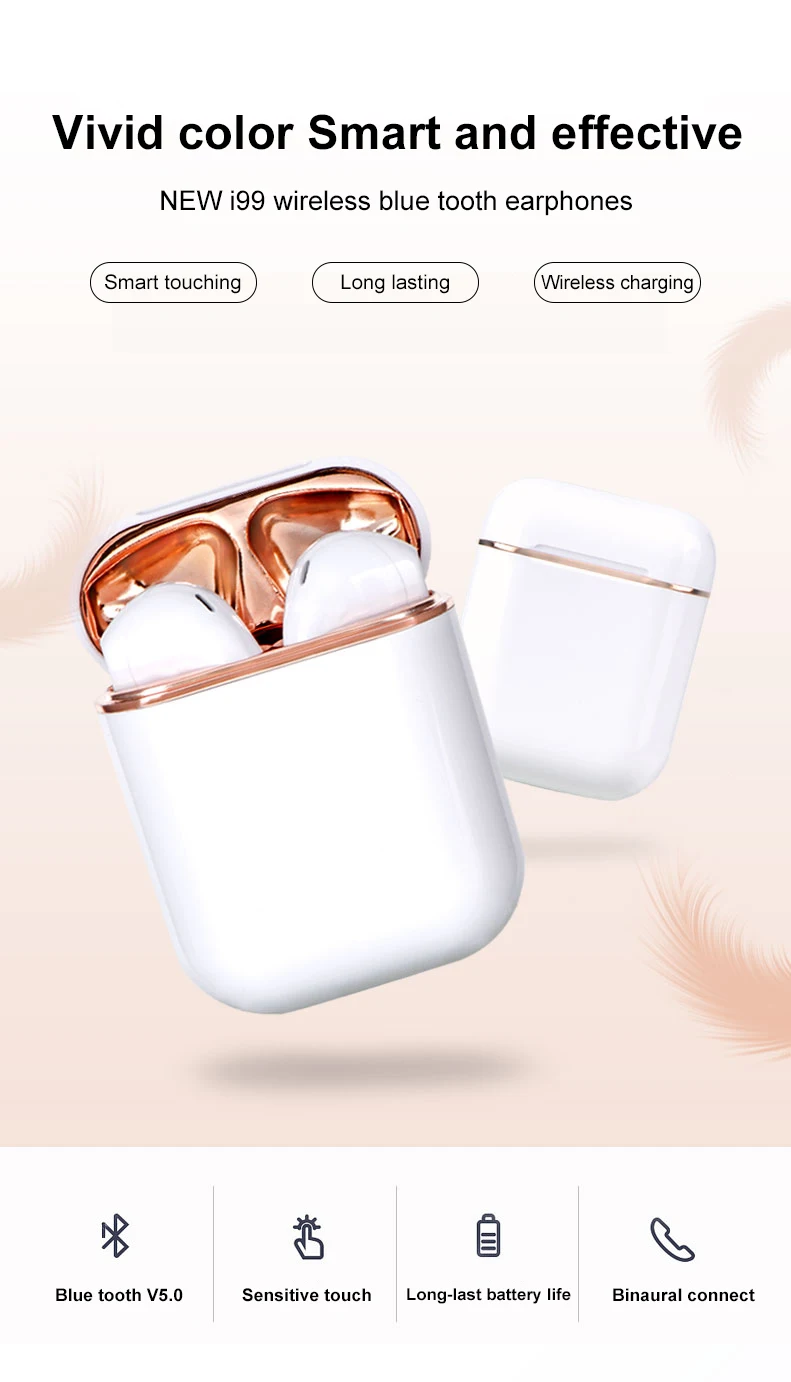 Hot Sale Twins i99 V5.0 TWS Stereo Earbuds With Charging Case - ANKUX.COM