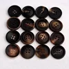 100pcs 25mm 4 Holes Round Coffee Brown Resin Button for Coat Suit Pants