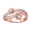 Hainon 2019 rings jewelry women Snow butterfly-shaped zircon ring rose gold Engagement Ring girlfriends Birthday Gift wholesale
