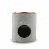 glass boxwith rose gold electroplating without tea light cement oil burner