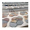 Finely Processed Black Outdoor Paving mosaic slate stepping stones