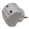 (YK308) 10A adaptor 2 pin plug to 5 way outlet