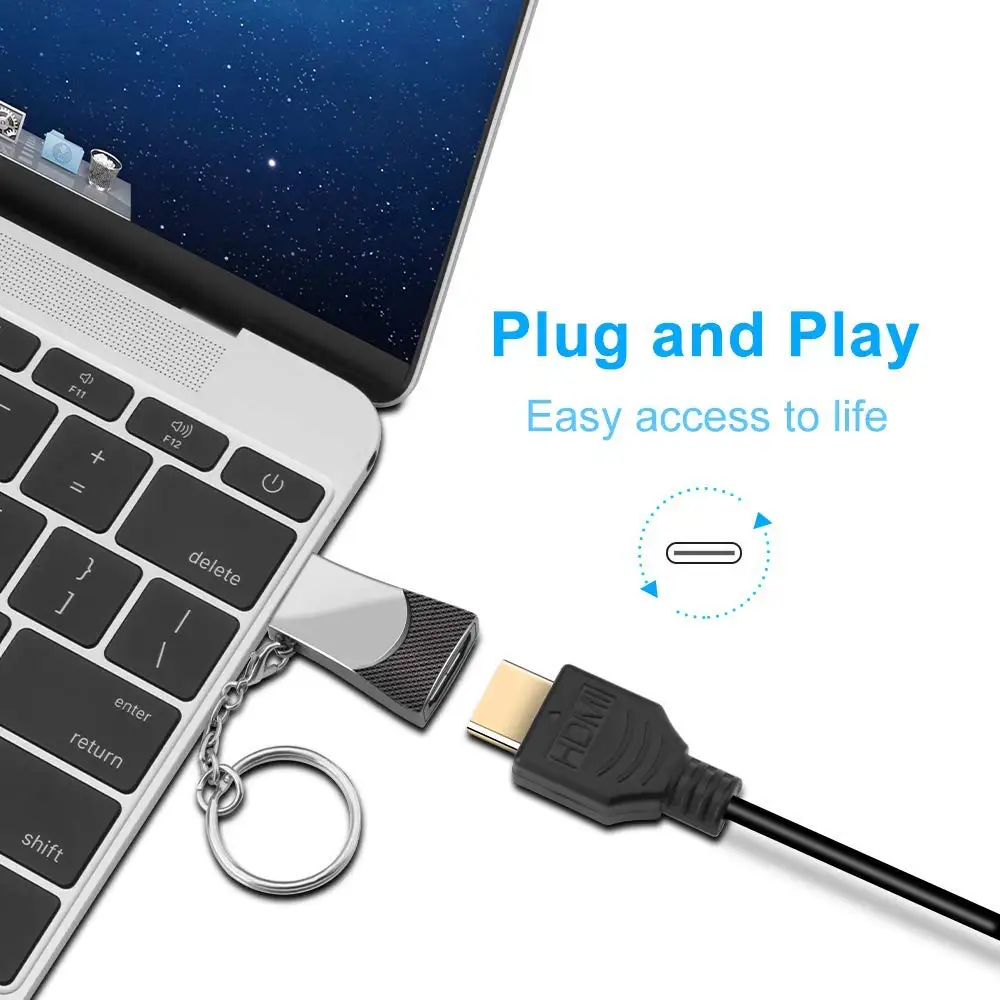 USB 3.1 Type C to 4K HDMI adapter HDTV Cable - ANKUX.COM