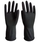 Black Outside And Orange Inside Industrial Chemical Resistant Rubber Latex Working Hand Gloves