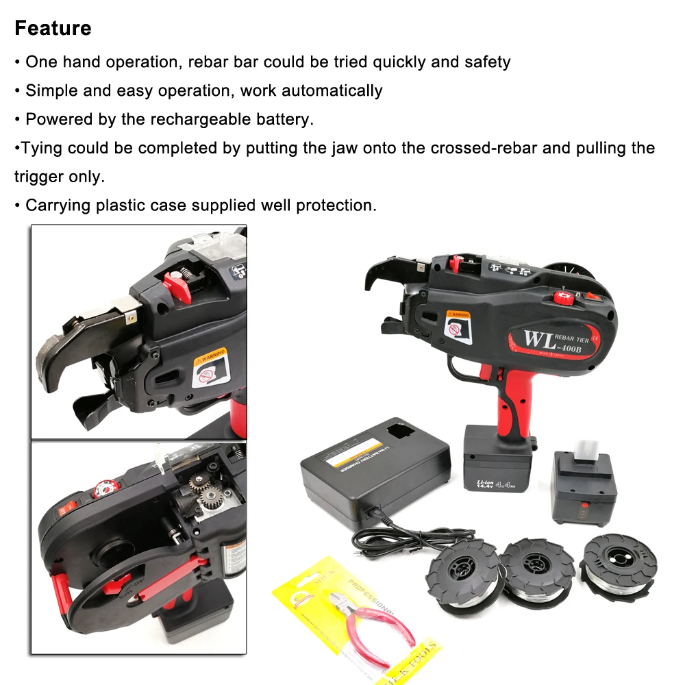 Rebar Tier Xây Dựng Động Cơ Tay Bundle Tool Kw Máy Buộc Cốt Thép Tự Động