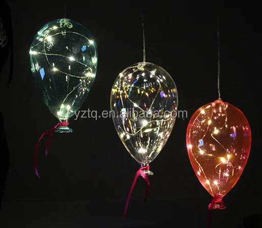 Valentine S Day Decoration Hanging Colorful Led Light Up Glass