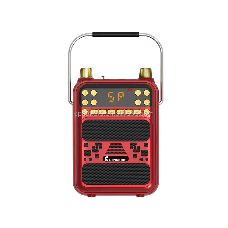 10w 4 ohm speaker stereo battery rechargeable speaker 10 watt mini digital amplifier speaker with radio and microphone - ANKUX.COM