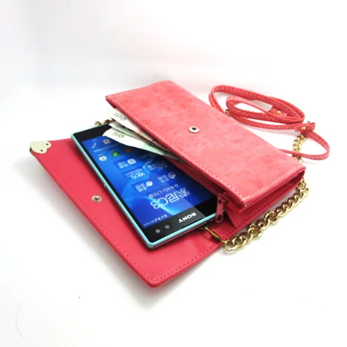 Universal Xiegua zipper shoulder bag phone package coin purse for Sony Xperia C3 / Xperia C4 free shipping