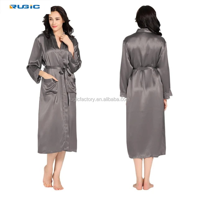 long silk bathrobe