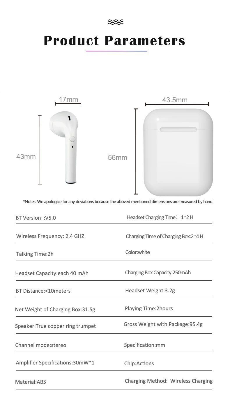Wireless Bluetooth Headset With V5.0 Stereo Sound Tws Wireless Earphone Built-in Microphone - ANKUX.COM