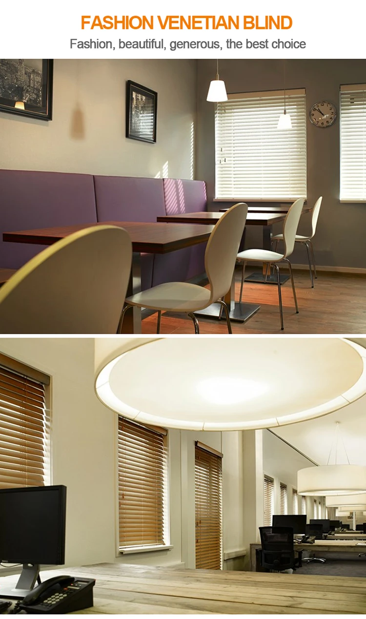 Cord Control 50mm Width Jalousie, Persian Blinds, PVC Venetian Blind For Office And Home