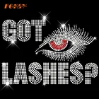 Design T-shirt Custom Got Lashes Feather Hot Fix Rhinestone Transfer Design For T-Shirt