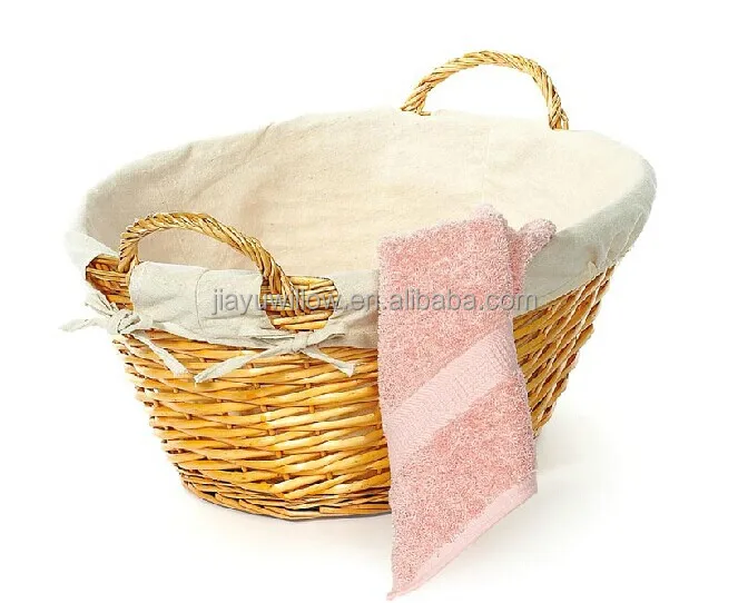 high handle wicker basket wholesale, oval willow basket with