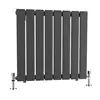 600*608 mm Anthracite Flat Pipe Home Heating Designer Radiator Panel