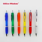 Factory direct stationery simple ballpoint pen High Quality colorful ball point pen with soft handle