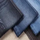 Glitter denim with golden weft yarn stretch denim fabric for levis jeans