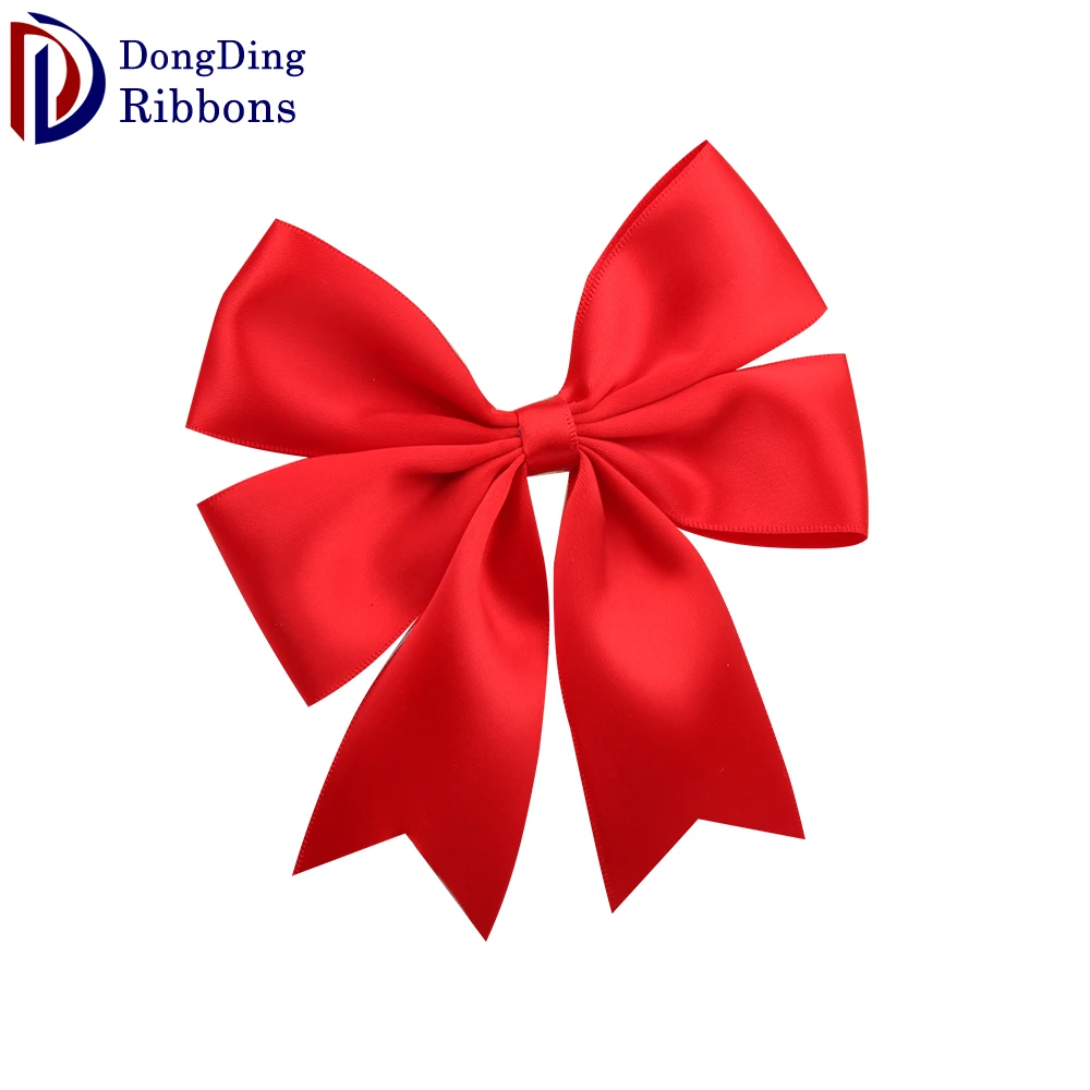 diy wholesale satin ribbon bows ,red gift wrapping/hair ornament