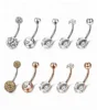 G23 Titanium Body Jewelry CZ Belly Button Ring Navel Piercing