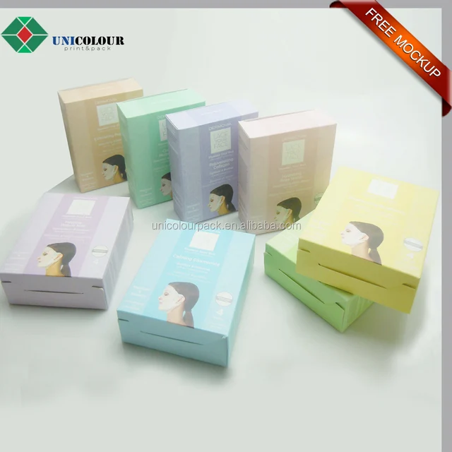 cosmetic personal care face mask packaging box , cardboard mask