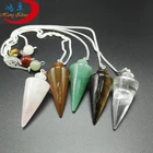 Crystal Rose Quartz Pendulum for Healing Dowsing Reiki Gemstone Healings