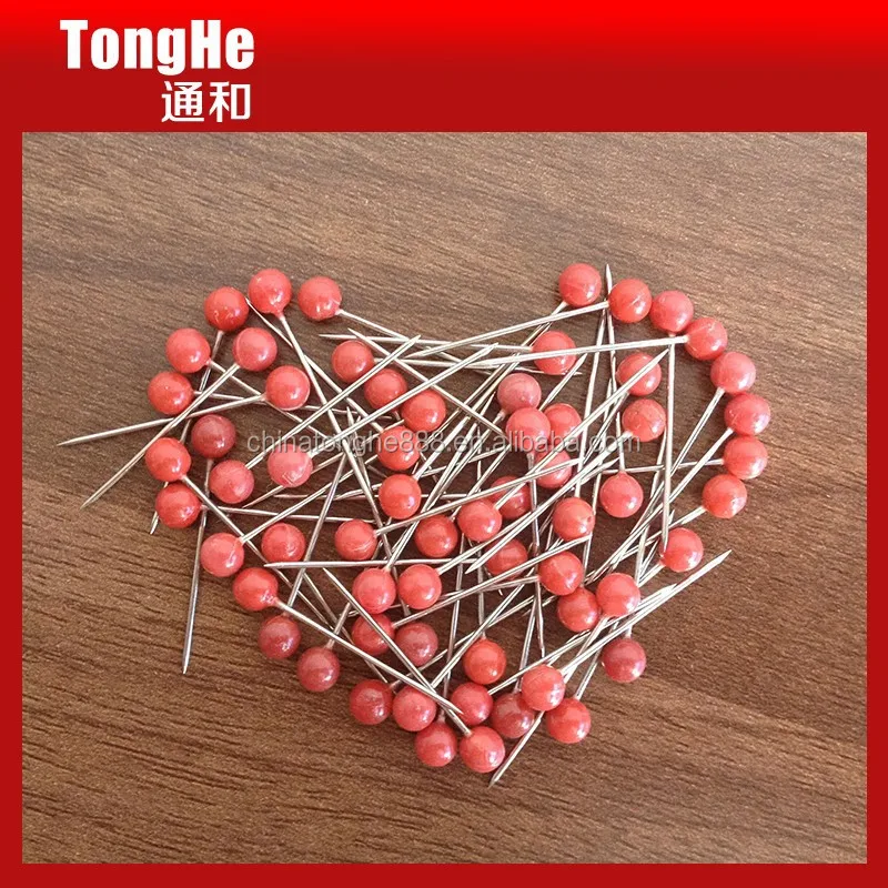 Red Color Decorative Ball Head Map Pins Buy Map Push Pins Map