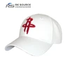 high quality with 3D embroidery white baseball cap with famous basketball team logo