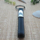 Metal & Leather keychain with custom design