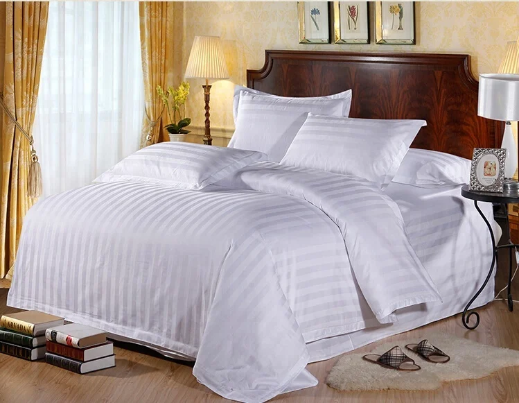 Hotel Used Cotton Stripes Pattern Hotel Duvet Cover For Bedding