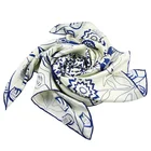 China Factory Fashion Square Style Custom Designer Pattern High Quality OEM/ODM Wholesale 100 Silk Printed Scarves