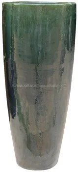 Tall Outdoor Large Glazed Ceramic Planter. - Buy Large Ceramic Flower