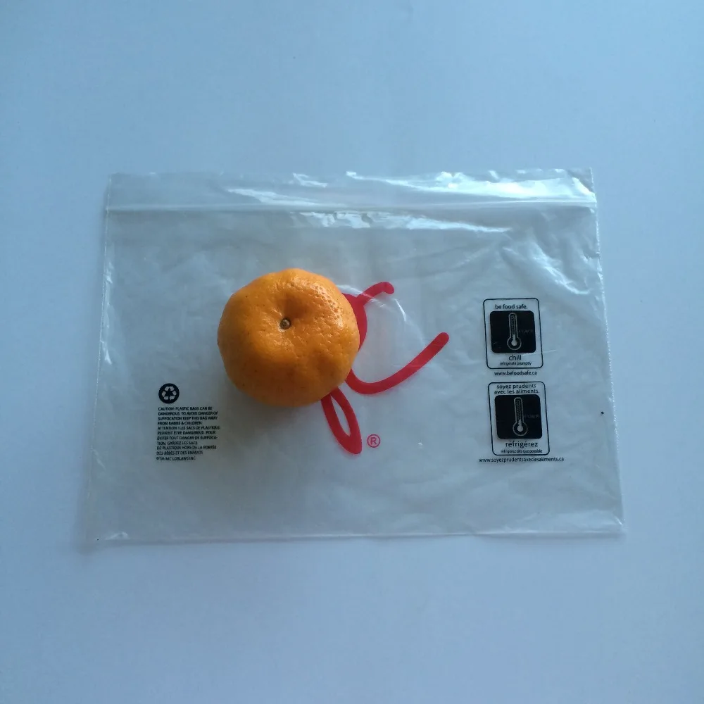 LDPE/PE clear transparent ziplock bags plastic zip lock packaging bag for food