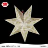 hot sale printed seven point origami paper star lantern with golden embroidery