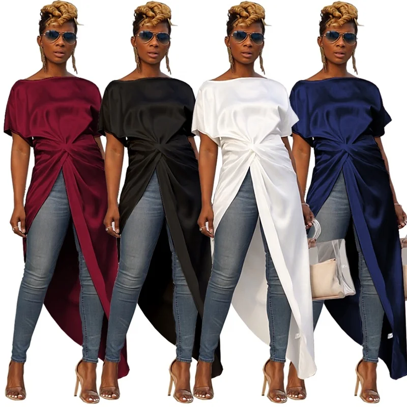 Women Casual Summer High Low Shirt Slit Blouse Tops, White,black,wine red,blue
Women Casual Summer High Low Shirt Slit Blouse Tops, White,black,wine red,blue