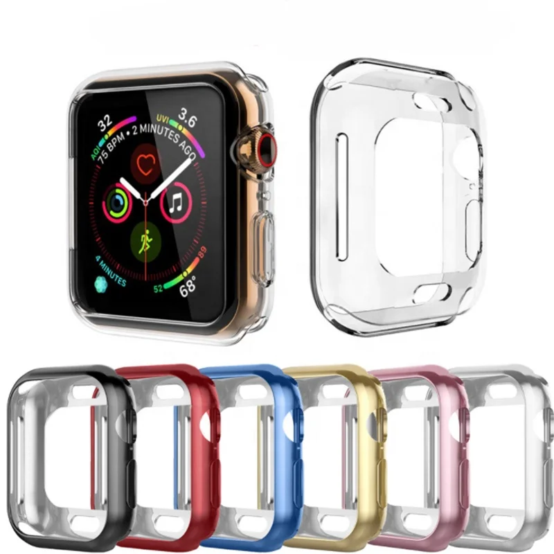 For Apple Watch 4 Case 40mm 44mm Soft TPU Full Cover Screen Protector Case, 7 colors
For Apple Watch 4 Case 40mm 44mm Soft TPU Full Cover Screen Protector Case, 7 colors