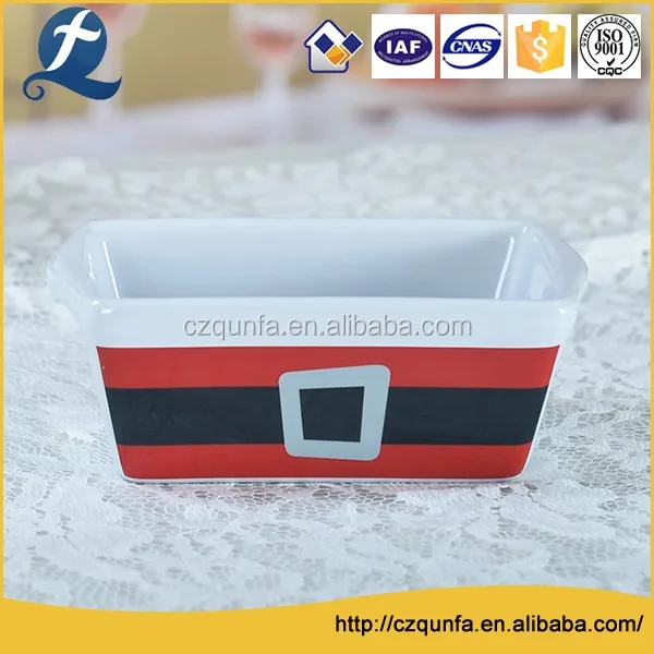Stoneware oven safe rectangular french bread pan loaf baking pan with customized shape