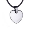 Wholesale Custom Made Engraved Couples Tungsten Steel Solid Heart Pendant Necklace