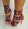 K3513A High Heel Ladies Shoes Sexy Printed Club Women Sandals