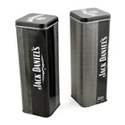 square wine vodka whisky bottle packaging tin box