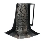Turkish kashmir winter hijab cotton muslim women long scarf instant print silk hijab pashmina shawl