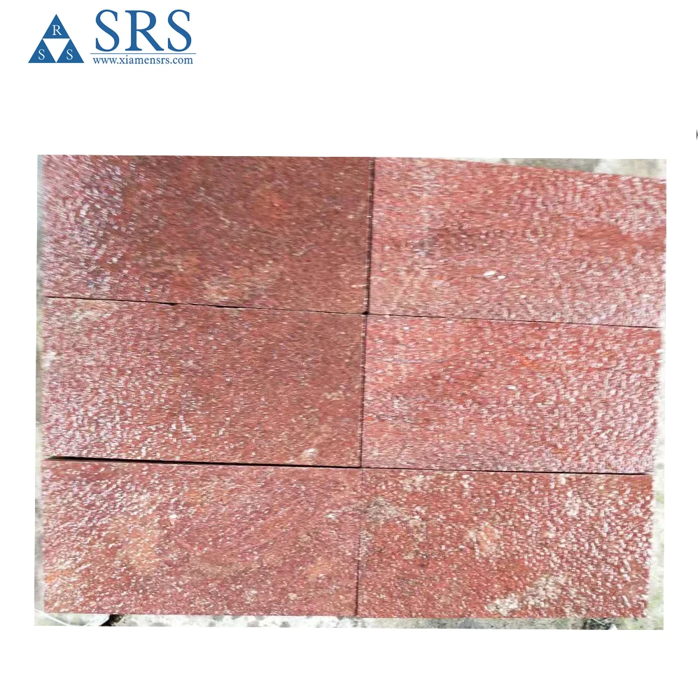 Chinese Red Porphyry Road Curb Kerb Stone Paving Stone for Outdoor