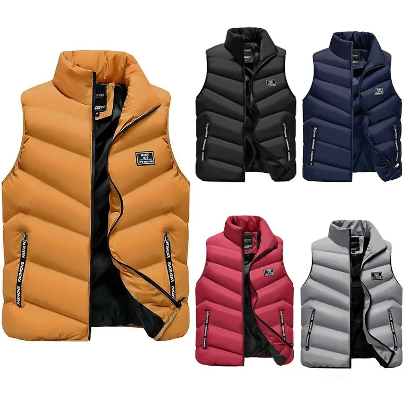 JACKETOWN Custom Logo Printed Men Winter Vest Jacket Stand Collar Sleeveless Jacket Body Warmer
JACKETOWN Custom Logo Printed Men Winter Vest Jacket Stand Collar Sleeveless Jacket Body Warmer