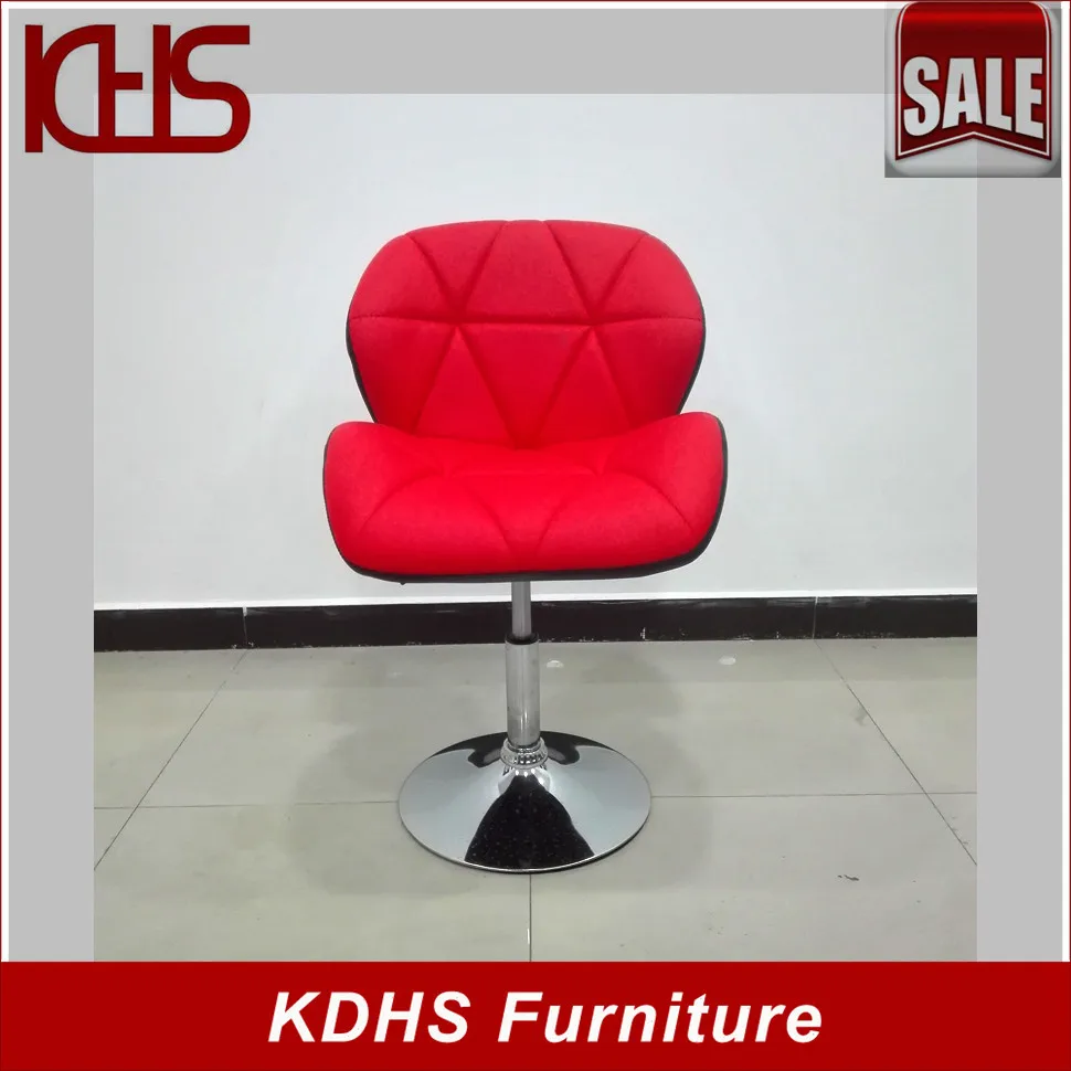 Simple modern design one leg swivel chairs without wheels